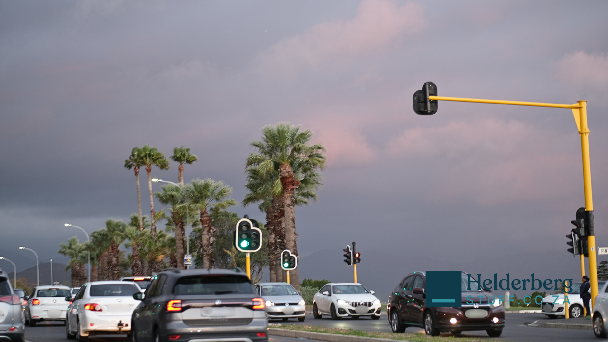 Dramatic Storm Clouds Over Somerset West Paint the Helderberg Sky