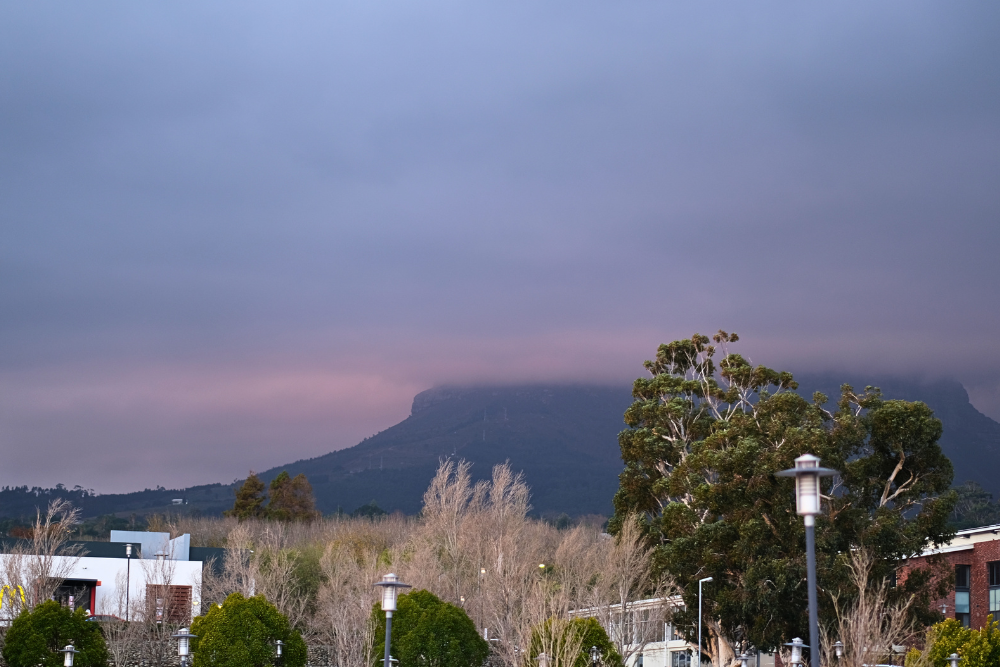 Dramatic Storm Clouds Over Somerset West Paint the Helderberg Sky