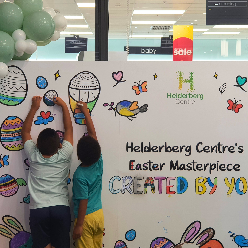 Easter Fun at Helderberg Centre: Free Waffles, DIY candy kits and a Kids’ Art Wall